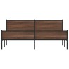 Cadre de lit en métal sans matelas chêne marron 193x203 cm 