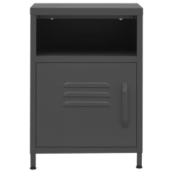 Tables de chevet 2 pcs Anthracite 35x35x51 cm Acier 