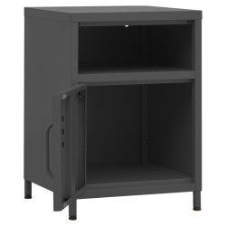 Tables de chevet 2 pcs Anthracite 35x35x51 cm Acier 