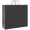 Sacs en papier 50 pcs avec poignées noir 54x15x49 cm 