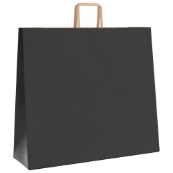 Sacs en papier 50 pcs avec poignées noir 54x15x49 cm 