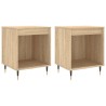 Tables de chevet 2 pcs chêne sonoma 40x35x50 cm bois ingénierie 