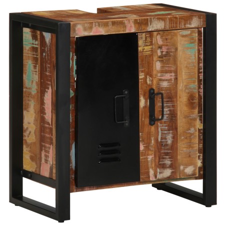 Cabinet de Salle de Bain Multicolore 55x35x60 cm en Bois Massif Récupéré 