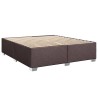Cadre de lit sans matelas marron foncé 180x200 cm tissu 