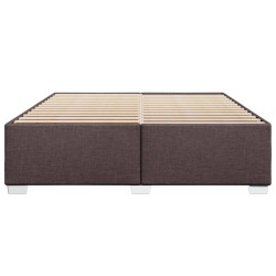 Cadre de lit sans matelas marron foncé 180x200 cm tissu 