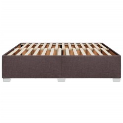 Cadre de lit sans matelas marron foncé 180x200 cm tissu 