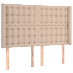 Tête de lit à LED Cappuccino 147x16x118/128 cm Similicuir 