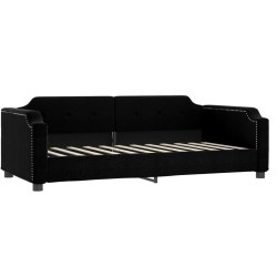Lit de repos sans matelas noir 80x200 cm tissu 