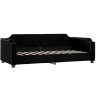 Lit de repos sans matelas noir 80x200 cm tissu 