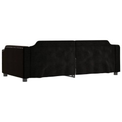 Lit de repos sans matelas noir 80x200 cm tissu 