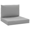 Coussins de palette lot de 2 gris tissu oxford 