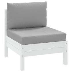Coussins de palette lot de 2 gris tissu oxford 