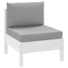 Coussins de palette lot de 2 gris tissu oxford 