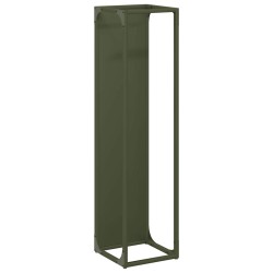 Portant de bois chauffage vert olive 25x25x100 cm 
