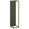 Portant de bois chauffage vert olive 25x25x100 cm 