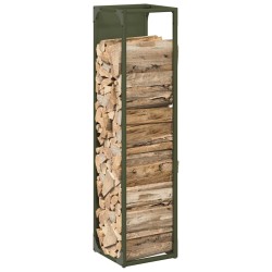 Portant de bois chauffage vert olive 25x25x100 cm 