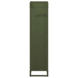 Portant de bois chauffage vert olive 25x25x100 cm 