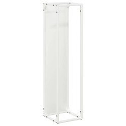 Portant de bois chauffage blanc 25x25x100 cm 