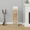 Portant de bois chauffage blanc 25x25x100 cm 