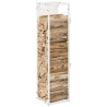 Portant de bois chauffage blanc 25x25x100 cm 