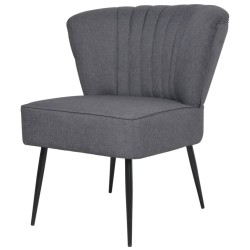 Chaise de cocktail gris foncé tissu 