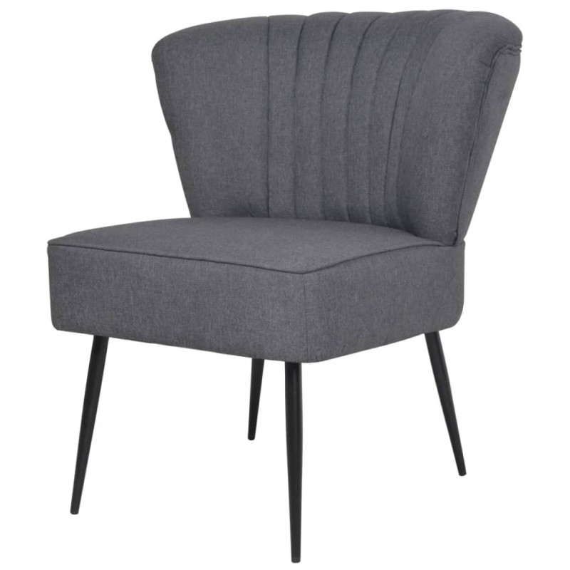 Chaise de cocktail gris foncé tissu Chaise de cocktail gris foncé tissu