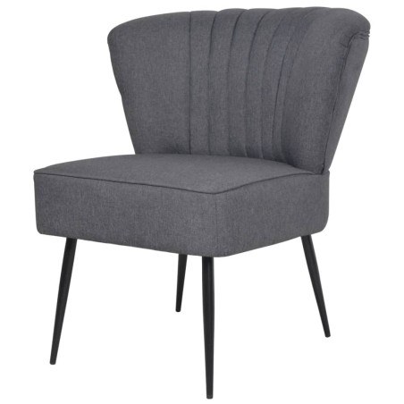 Chaise de cocktail gris foncé tissu 