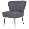 Chaise de cocktail gris foncé tissu 