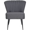 Chaise de cocktail gris foncé tissu 