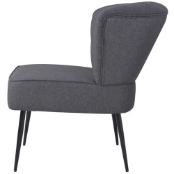 Chaise de cocktail gris foncé tissu 