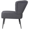 Chaise de cocktail gris foncé tissu 