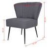 Chaise de cocktail gris foncé tissu 