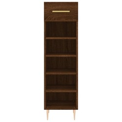 Meuble à chaussures chêne marron 30x35x105 cm bois d'ingénierie 