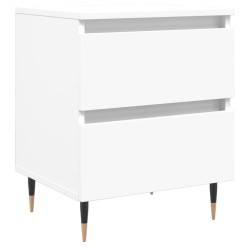 Table de chevet Blanc 40x35x50 cm Bois d’ingénierie 