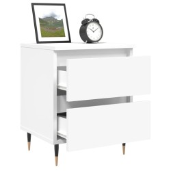 Table de chevet Blanc 40x35x50 cm Bois d’ingénierie 