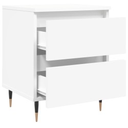 Table de chevet Blanc 40x35x50 cm Bois d’ingénierie 
