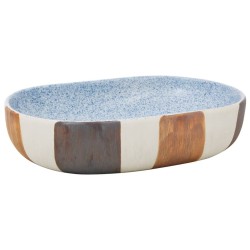 Vasque à poser multicolore ovale 59x40x14 cm céramique 