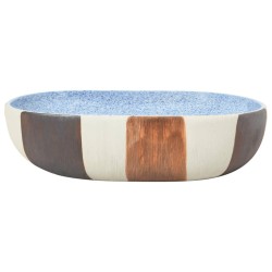Vasque à poser multicolore ovale 59x40x14 cm céramique 