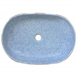 Vasque à poser multicolore ovale 59x40x14 cm céramique 