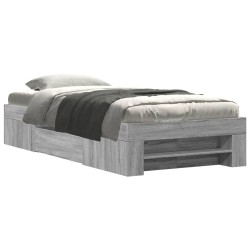 Cadre de lit sans matelas sonoma gris 90x190 cm 