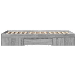 Cadre de lit sans matelas sonoma gris 90x190 cm 