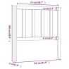 Tête de lit Blanc 81x4x100 cm Bois massif de pin 