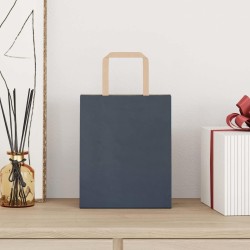 Sacs en papier 250 pcs avec poignées bleu 18x8x22 cm 