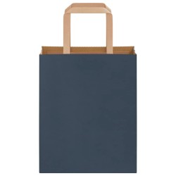 Sacs en papier 250 pcs avec poignées bleu 18x8x22 cm 