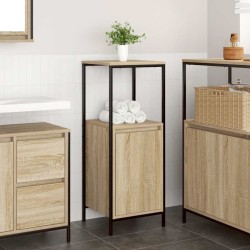 Meuble de salle de bain avec étagères chêne sonoma 36x35x95 cm 