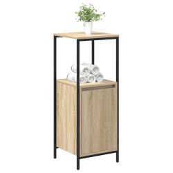 Meuble de salle de bain avec étagères chêne sonoma 36x35x95 cm 