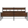 Cadre de lit en métal sans matelas chêne marron 183x213 cm 