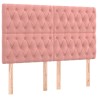 Têtes de lit 4 pcs Rose 80x7x78/88 cm Velours 