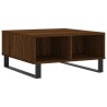 Table basse chêne marron 60x60x30 cm bois d'ingénierie 