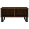 Table basse chêne marron 60x60x30 cm bois d'ingénierie 